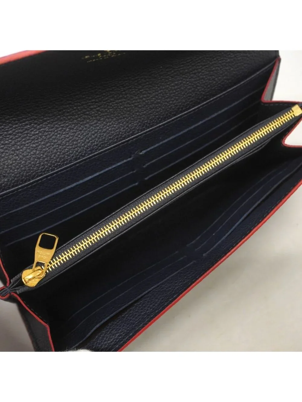 Louis Vuitton Wallet Monogram Empreinte Portefeuille Sarah Marine Rouge